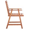 Chaises à manger d'extérieur lot de 2 et coussins Acacia massif 