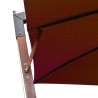 Parasol de jardin suspendu avec mât terre cuite bois de sapin 