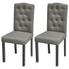 Chaises à manger lot de 2 gris tissu 