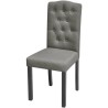 Chaises à manger lot de 2 gris tissu 