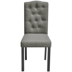 Chaises à manger lot de 2 gris tissu 