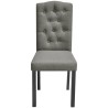 Chaises à manger lot de 2 gris tissu 