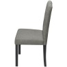 Chaises à manger lot de 2 gris tissu 