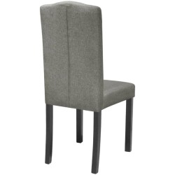 Chaises à manger lot de 2 gris tissu 