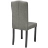 Chaises à manger lot de 2 gris tissu 