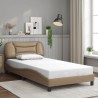 Cadre de lit sans matelas cappuccino 100x200 cm similicuir 