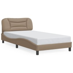 Cadre de lit sans matelas cappuccino 100x200 cm similicuir 