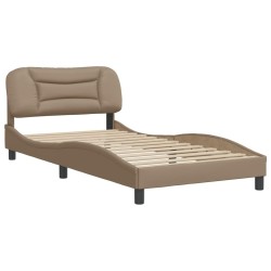 Cadre de lit sans matelas cappuccino 100x200 cm similicuir 