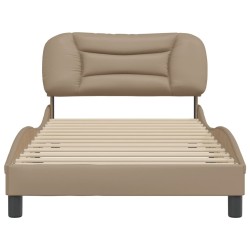Cadre de lit sans matelas cappuccino 100x200 cm similicuir 