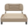 Cadre de lit sans matelas cappuccino 100x200 cm similicuir 