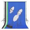 Kit de studio photo avec toile de fond et jeu d'éclairage 
