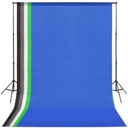 Kit de studio photo avec toile de fond et jeu d'éclairage 