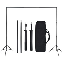 Kit de studio photo avec toile de fond et jeu d'éclairage 