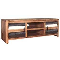 Meuble TV bois massif d'acacia 120 x 35 x 40 cm 