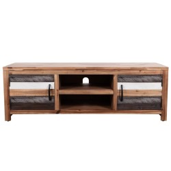 Meuble TV bois massif d'acacia 120 x 35 x 40 cm 