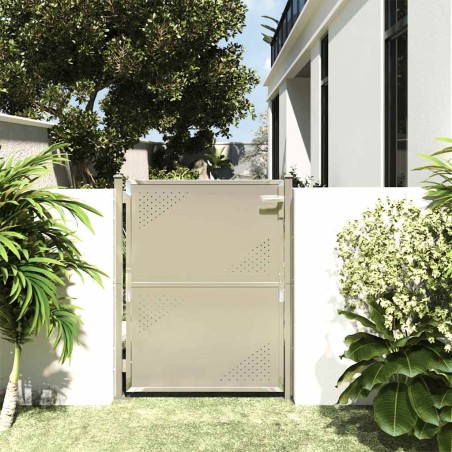 Portail de jardin 100x125 cm Acier inoxydable 