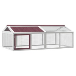 Enclos animaux moka 200x112,5x74 cm bois massif de pin 