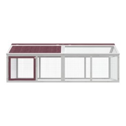 Enclos animaux moka 200x112,5x74 cm bois massif de pin 