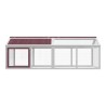 Enclos animaux moka 200x112,5x74 cm bois massif de pin 