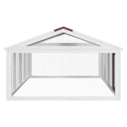 Enclos animaux moka 200x112,5x74 cm bois massif de pin 