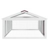 Enclos animaux moka 200x112,5x74 cm bois massif de pin 
