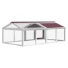 Enclos animaux moka 200x112,5x74 cm bois massif de pin 