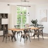 Pieds de table à manger en forme de X 3 pièces Acier naturel 70 x (72-73) cm Acier 