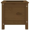 Jardinière marron miel 40x40x39 cm bois massif de pin 