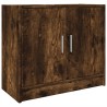 Armoire de lavabo chêne fumé 63x29x55 cm bois d'ingénierie 