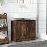 Armoire de lavabo chêne fumé 63x29x55 cm bois d'ingénierie 