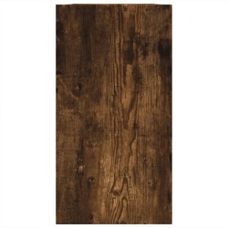 Armoire de lavabo chêne fumé 63x29x55 cm bois d'ingénierie 