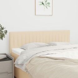 Têtes de lit 2 pcs Crème 72x5x78/88 cm Tissu 