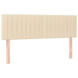 Têtes de lit 2 pcs Crème 72x5x78/88 cm Tissu 