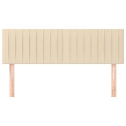 Têtes de lit 2 pcs Crème 72x5x78/88 cm Tissu 