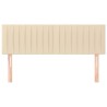Têtes de lit 2 pcs Crème 72x5x78/88 cm Tissu 