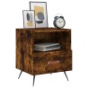 Tables de chevet 2pcs chêne fumé 40x35x47,5cm bois d’ingénierie 