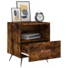 Tables de chevet 2pcs chêne fumé 40x35x47,5cm bois d’ingénierie 