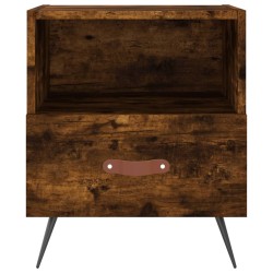 Tables de chevet 2pcs chêne fumé 40x35x47,5cm bois d’ingénierie 