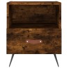Tables de chevet 2pcs chêne fumé 40x35x47,5cm bois d’ingénierie 