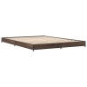 Cadre de lit sans matelas chêne marron 135x190 cm 