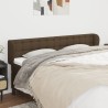 Tête de lit avec oreilles Marron foncé 183x23x78/88 cm Tissu 