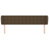 Tête de lit avec oreilles Marron foncé 183x23x78/88 cm Tissu 