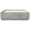 Cadre de lit sans matelas gris béton 150x200 cm 