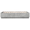 Cadre de lit sans matelas gris béton 150x200 cm 