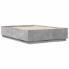 Cadre de lit sans matelas gris béton 150x200 cm 