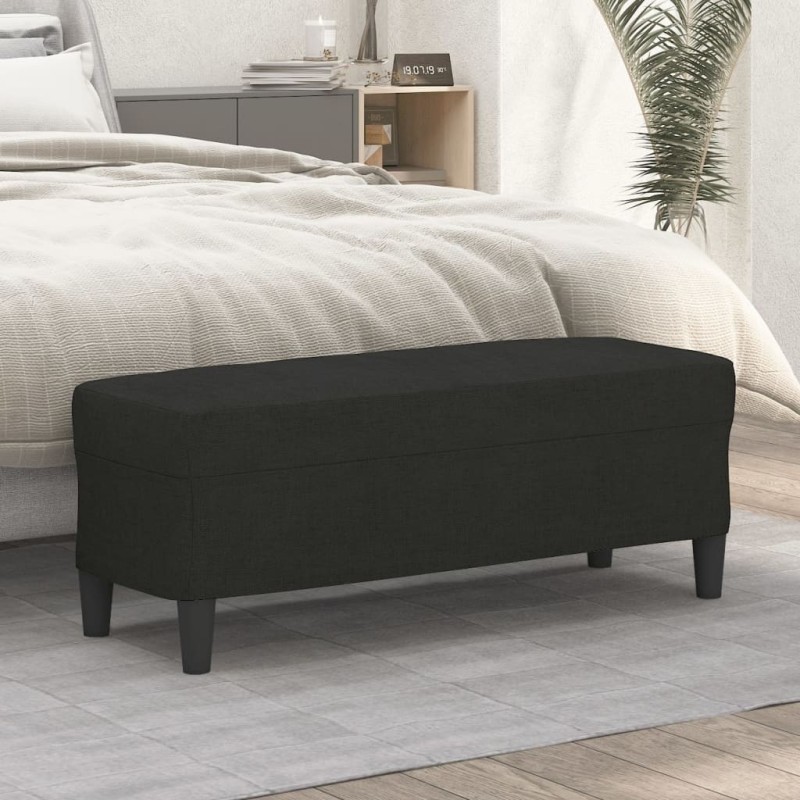 Banc Noir 100x35x41 cm Tissu Banc Noir 100x35x41 cm Tissu