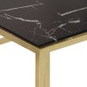 Table basse doré acier inoxydable et verre trempé 