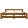 Cadre de lit sans matelas marron miel bois massif pin 180x200cm 