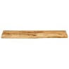 Dessus de table 120x20x3,8cm bord vif bois massif manguier brut 