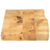 Dessus de table 120x20x3,8cm bord vif bois massif manguier brut 